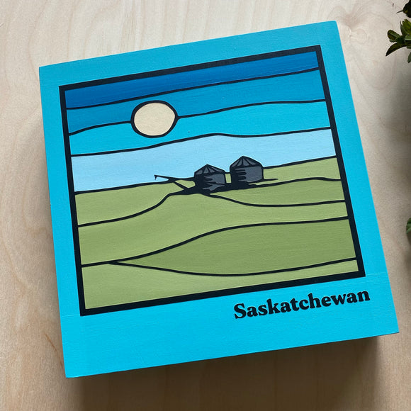 8 x 8 Art Panel | Sask 2 Grain Bins