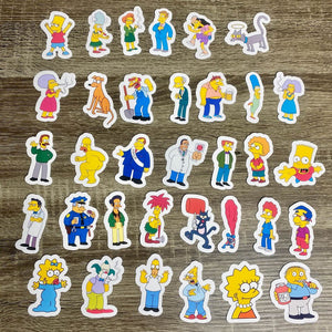 Set of 34 Simpsons Vinyl Stickers/Decals