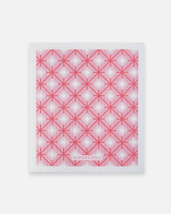 Sponge Cloth Geometric  Pink