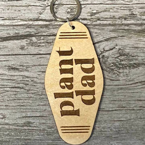 Retro Plant Parent Wooden KeyChains - 2