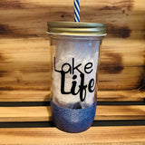 Lake Life Glitter Jar - HandmadeSask